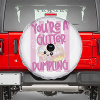You Are A Glitter Dumpling Cute Preppy Pastel Graphic Spare Tire Cover Kawaii Pastel Pink Striped Food Quote