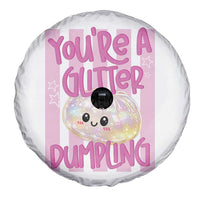 You Are A Glitter Dumpling Cute Preppy Pastel Graphic Spare Tire Cover Kawaii Pastel Pink Striped Food Quote