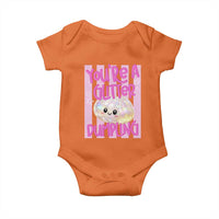 You Are A Glitter Dumpling Cute Preppy Pastel Graphic Baby Onesie Kawaii Pastel Pink Striped Food Quote