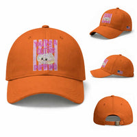 You Are A Glitter Dumpling Cute Preppy Pastel Graphic Baseball Cap Kawaii Pastel Pink Striped Food Quote