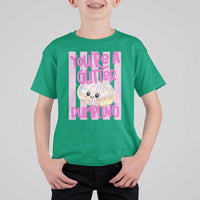 You Are A Glitter Dumpling Cute Preppy Pastel Graphic T Shirt For Kid Kawaii Pastel Pink Striped Food Quote