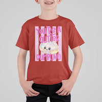 You Are A Glitter Dumpling Cute Preppy Pastel Graphic T Shirt For Kid Kawaii Pastel Pink Striped Food Quote