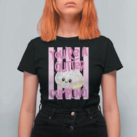 You Are A Glitter Dumpling Cute Preppy Pastel Graphic T Shirt For Women Kawaii Pastel Pink Striped Food Quote