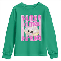 You Are A Glitter Dumpling Cute Preppy Pastel Graphic Youth Sweatshirt Kawaii Pastel Pink Striped Food Quote