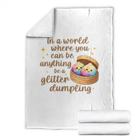 Be A Glitter Dumpling Kawaii Graphic Throw Blanket In A World Squish Squad Mystery Box