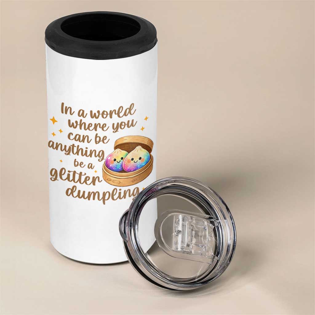 Be A Glitter Dumpling Kawaii Graphic 4 in 1 Can Cooler Tumbler In A World Squish Squad Mystery Box