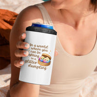 Be A Glitter Dumpling Kawaii Graphic 4 in 1 Can Cooler Tumbler In A World Squish Squad Mystery Box