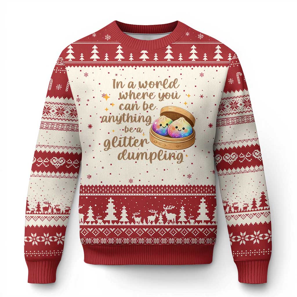 Be A Glitter Dumpling Kawaii Graphic Ugly Christmas Sweater In A World Squish Squad Mystery Box