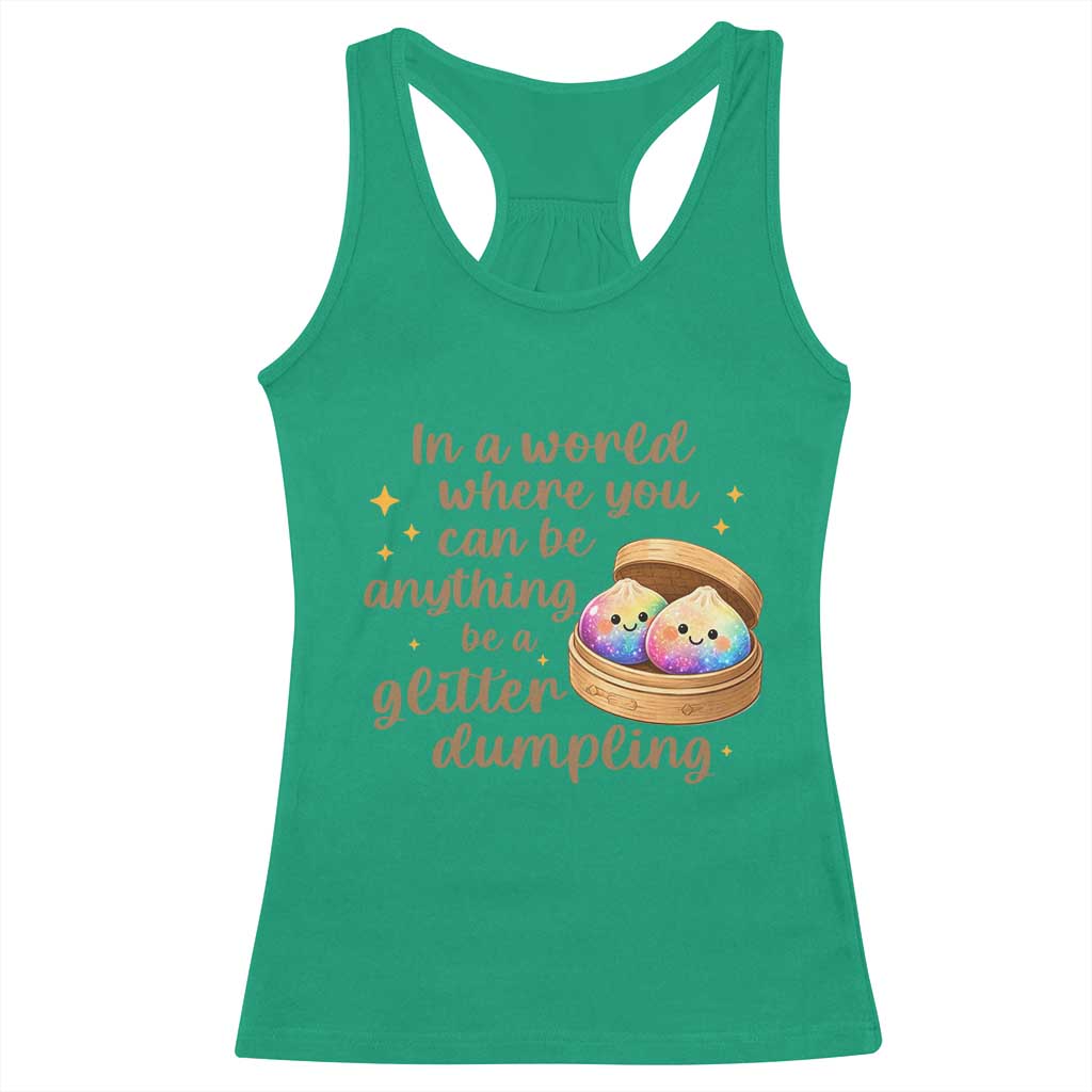 Be A Glitter Dumpling Kawaii Graphic Racerback Tank Top In A World Squish Squad Mystery Box