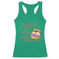 Be A Glitter Dumpling Kawaii Graphic Racerback Tank Top In A World Squish Squad Mystery Box