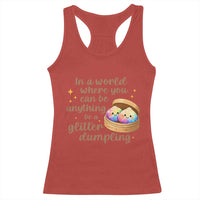 Be A Glitter Dumpling Kawaii Graphic Racerback Tank Top In A World Squish Squad Mystery Box