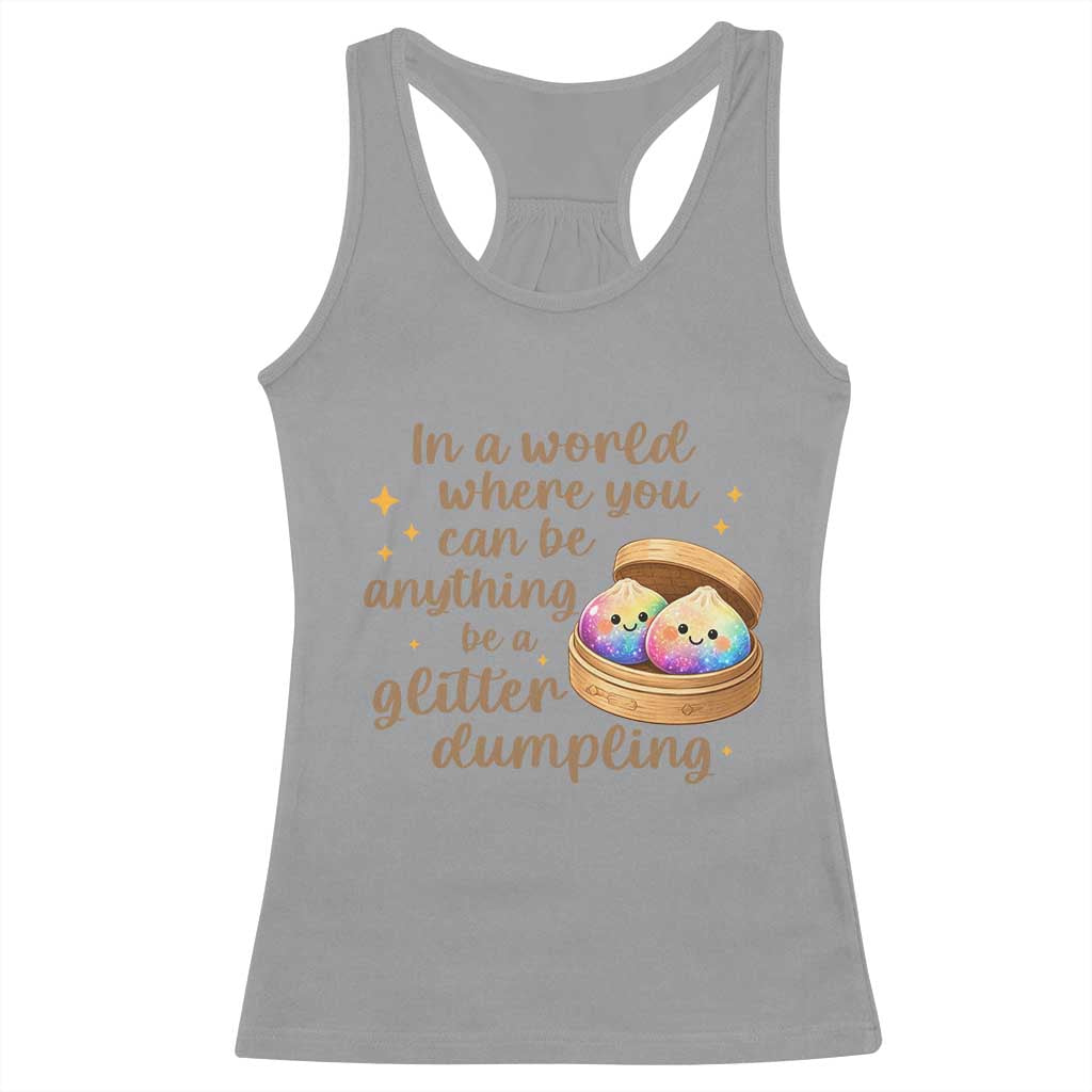 Be A Glitter Dumpling Kawaii Graphic Racerback Tank Top In A World Squish Squad Mystery Box