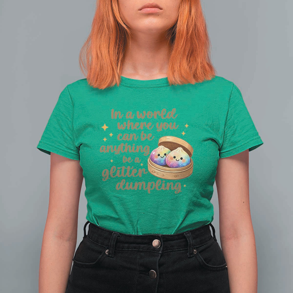 Be A Glitter Dumpling Kawaii Graphic T Shirt For Women In A World Squish Squad Mystery Box