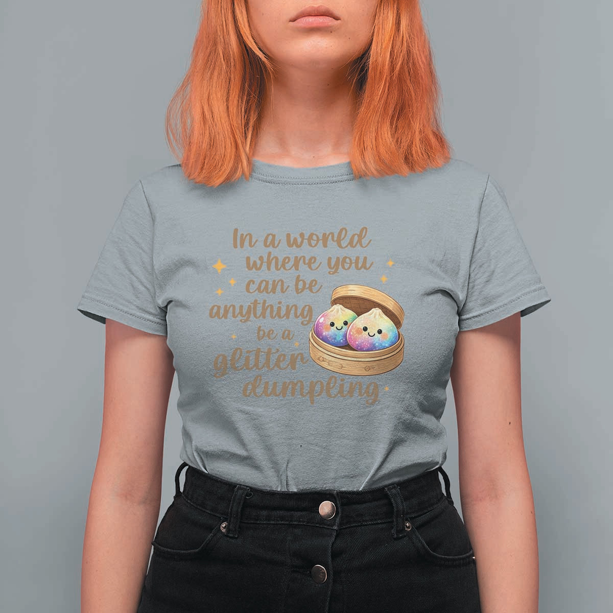 Be A Glitter Dumpling Kawaii Graphic T Shirt For Women In A World Squish Squad Mystery Box