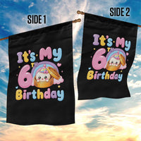Its My 6th Birthday Kawaii Glitter Dumpling Graphic Garden Flag Cute 6 Years Old Rainbow Bday Girl Party