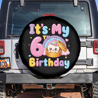 Its My 6th Birthday Kawaii Glitter Dumpling Graphic Spare Tire Cover Cute 6 Years Old Rainbow Bday Girl Party