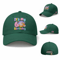 Its My 6th Birthday Kawaii Glitter Dumpling Graphic Baseball Cap Cute 6 Years Old Rainbow Bday Girl Party