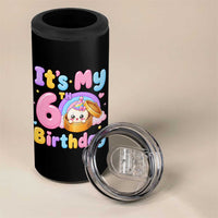 Its My 6th Birthday Kawaii Glitter Dumpling Graphic 4 in 1 Can Cooler Tumbler Cute 6 Years Old Rainbow Bday Girl Party