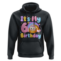 Its My 6th Birthday Kawaii Glitter Dumpling Graphic Hoodie Cute 6 Years Old Rainbow Bday Girl Party