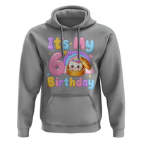 Its My 6th Birthday Kawaii Glitter Dumpling Graphic Hoodie Cute 6 Years Old Rainbow Bday Girl Party