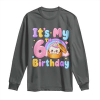 Its My 6th Birthday Kawaii Glitter Dumpling Graphic Long Sleeve Shirt Cute 6 Years Old Rainbow Bday Girl Party