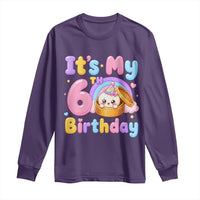 Its My 6th Birthday Kawaii Glitter Dumpling Graphic Long Sleeve Shirt Cute 6 Years Old Rainbow Bday Girl Party