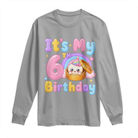 Its My 6th Birthday Kawaii Glitter Dumpling Graphic Long Sleeve Shirt Cute 6 Years Old Rainbow Bday Girl Party
