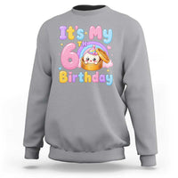 Its My 6th Birthday Kawaii Glitter Dumpling Graphic Sweatshirt Cute 6 Years Old Rainbow Bday Girl Party