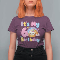 Its My 6th Birthday Kawaii Glitter Dumpling Graphic T Shirt For Women Cute 6 Years Old Rainbow Bday Girl Party