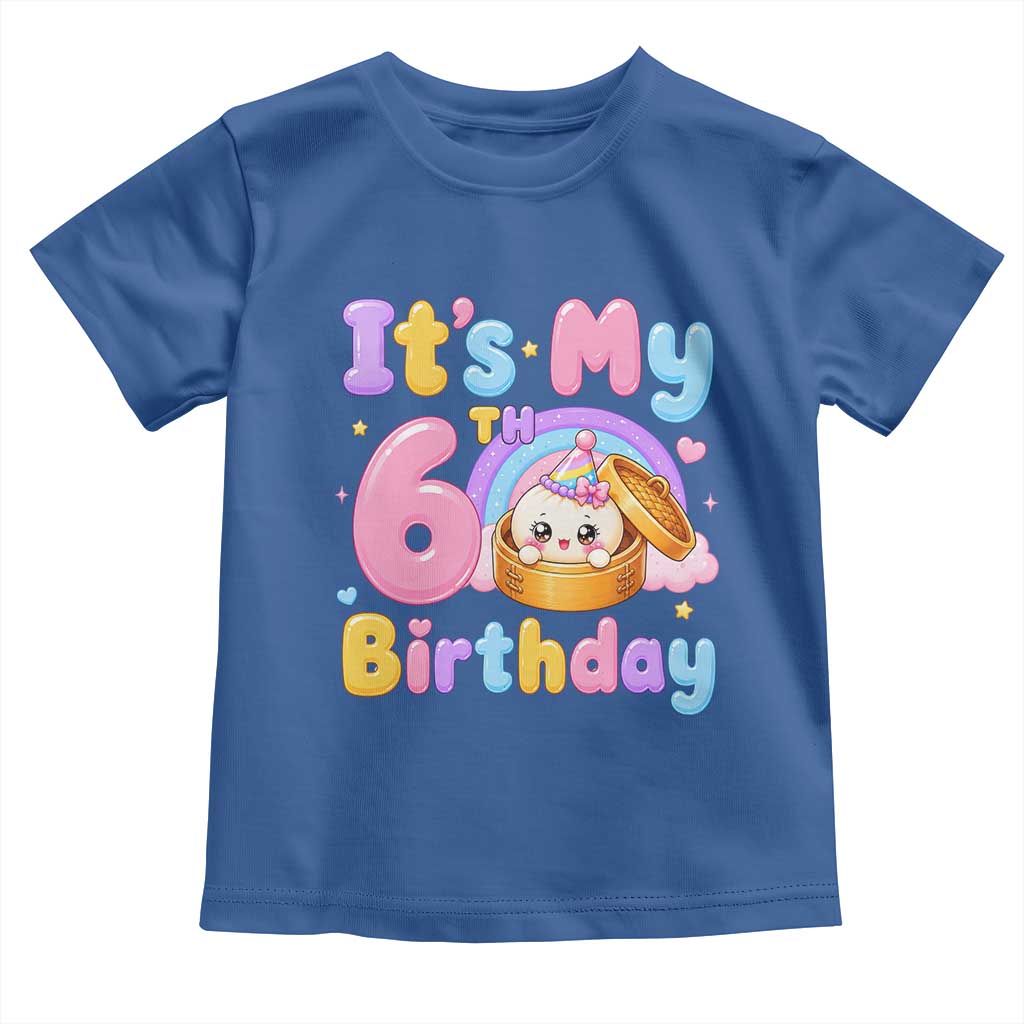 Its My 6th Birthday Kawaii Glitter Dumpling Graphic Toddler T Shirt Cute 6 Years Old Rainbow Bday Girl Party