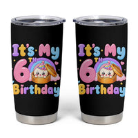 Its My 6th Birthday Kawaii Glitter Dumpling Graphic Tumbler Cup Cute 6 Years Old Rainbow Bday Girl Party