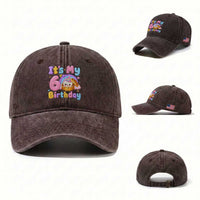 Its My 6th Birthday Kawaii Glitter Dumpling Graphic Washed Cotton Baseball Cap Cute 6 Years Old Rainbow Bday Girl Party