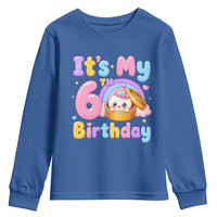 Its My 6th Birthday Kawaii Glitter Dumpling Graphic Youth Sweatshirt Cute 6 Years Old Rainbow Bday Girl Party