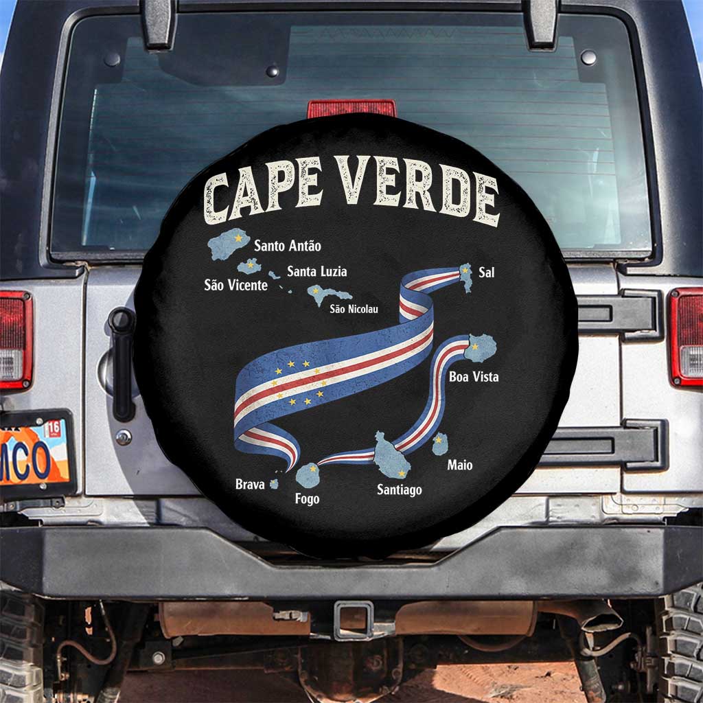 Cape Verde Islands Map National Flag Spare Tire Cover Cabo Verde Archipelago Geography Pride