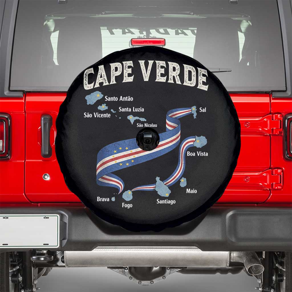 Cape Verde Islands Map National Flag Spare Tire Cover Cabo Verde Archipelago Geography Pride