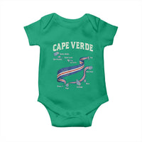 Cape Verde Islands Map National Flag Baby Onesie Cabo Verde Archipelago Geography Pride
