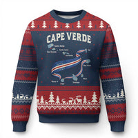 Cape Verde Islands Map National Flag Ugly Christmas Sweater Cabo Verde Archipelago Geography Pride