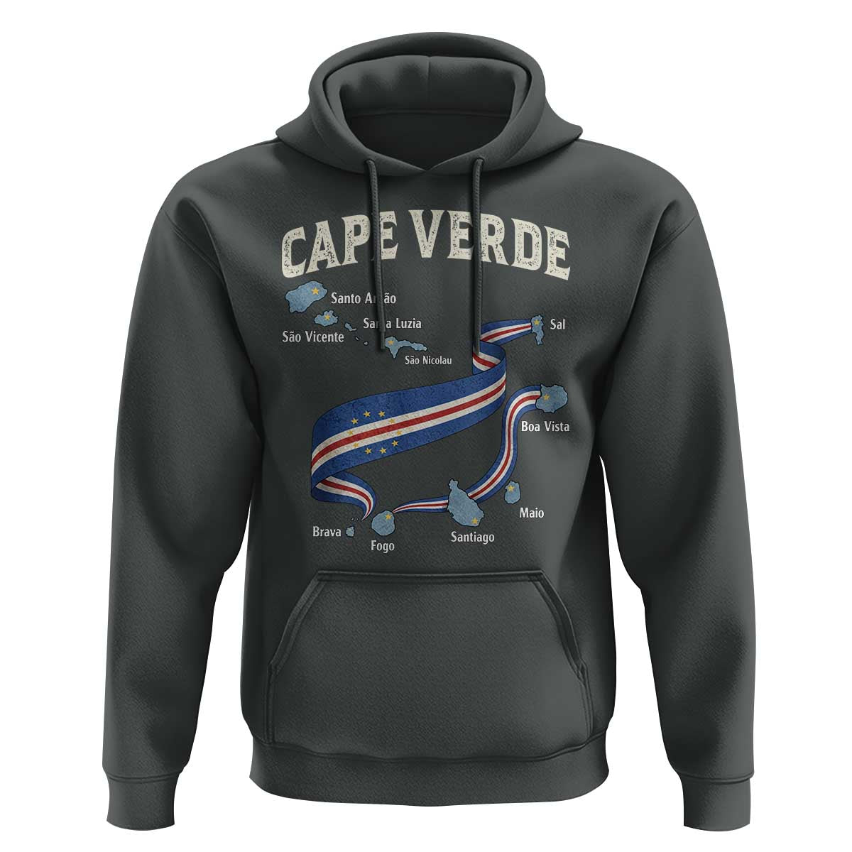 Cape Verde Islands Map National Flag Hoodie Cabo Verde Archipelago Geography Pride