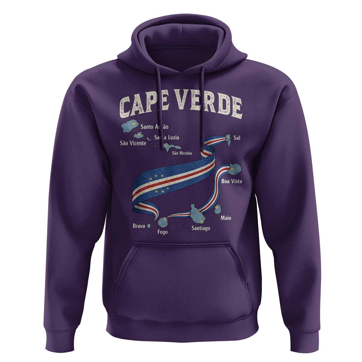 Cape Verde Islands Map National Flag Hoodie Cabo Verde Archipelago Geography Pride