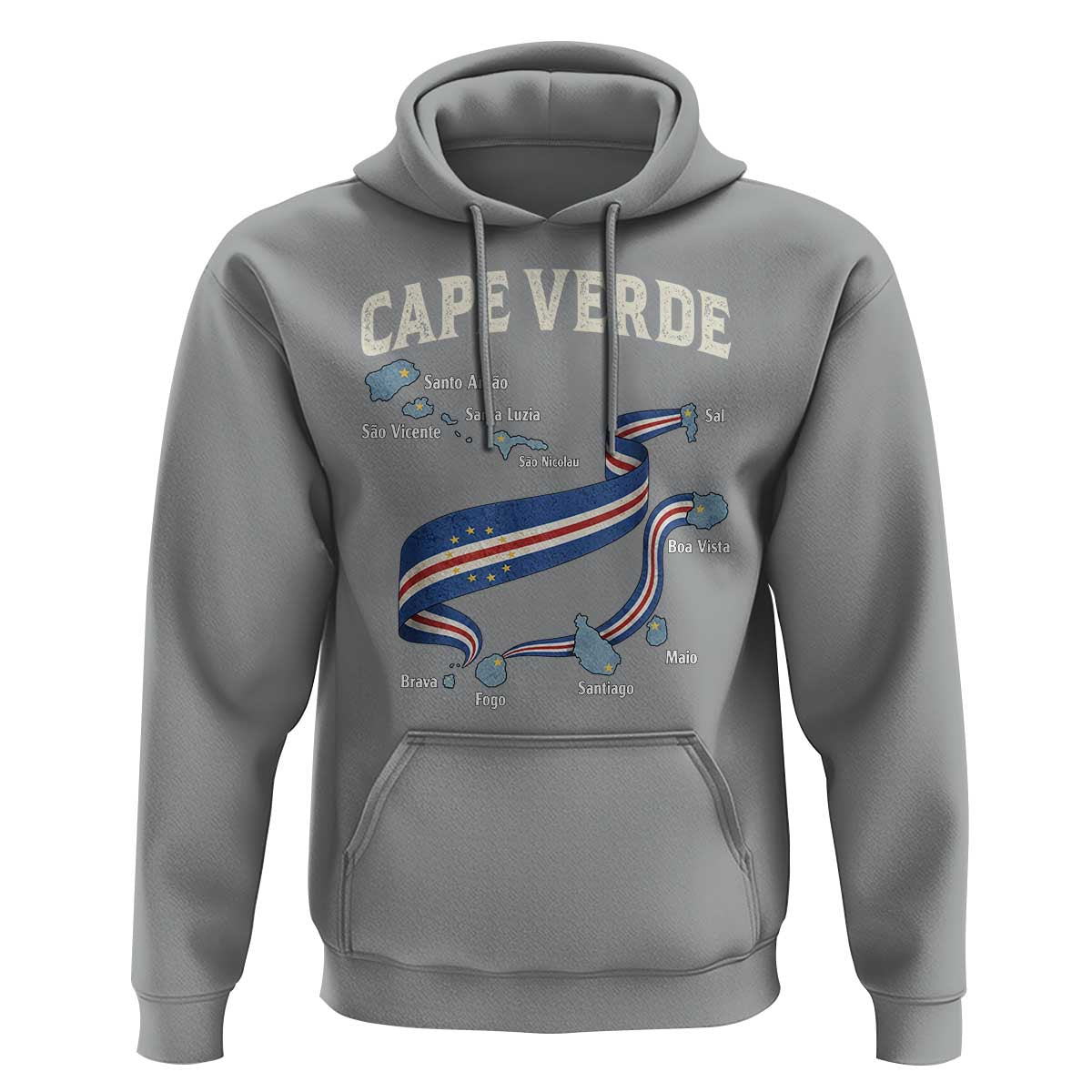 Cape Verde Islands Map National Flag Hoodie Cabo Verde Archipelago Geography Pride