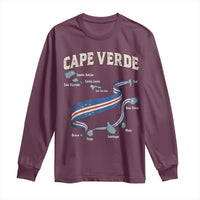 Cape Verde Islands Map National Flag Long Sleeve Shirt Cabo Verde Archipelago Geography Pride