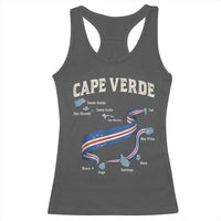 Cape Verde Islands Map National Flag Racerback Tank Top Cabo Verde Archipelago Geography Pride