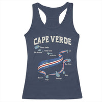 Cape Verde Islands Map National Flag Racerback Tank Top Cabo Verde Archipelago Geography Pride