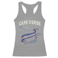 Cape Verde Islands Map National Flag Racerback Tank Top Cabo Verde Archipelago Geography Pride