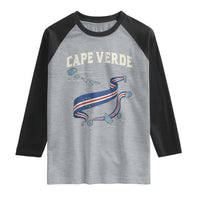Cape Verde Islands Map National Flag Raglan Shirt Cabo Verde Archipelago Geography Pride