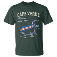 Cape Verde Islands Map National Flag T Shirt Cabo Verde Archipelago Geography Pride