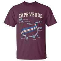Cape Verde Islands Map National Flag T Shirt Cabo Verde Archipelago Geography Pride