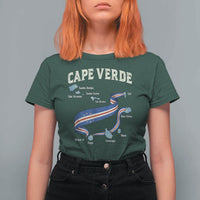 Cape Verde Islands Map National Flag T Shirt For Women Cabo Verde Archipelago Geography Pride
