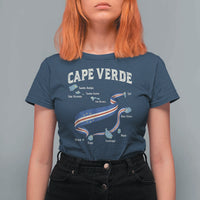 Cape Verde Islands Map National Flag T Shirt For Women Cabo Verde Archipelago Geography Pride