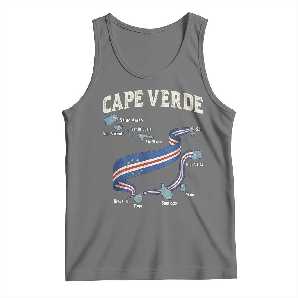 Cape Verde Islands Map National Flag Tank Top Cabo Verde Archipelago Geography Pride